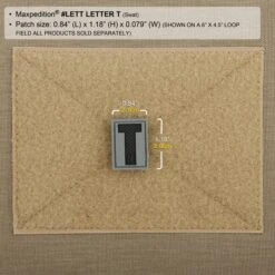 Letter T Morale Patch -Bag Shop LETTS2 detail