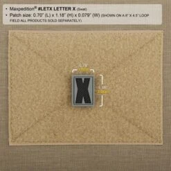 Letter X Morale Patch -Bag Shop LETXS2 detail