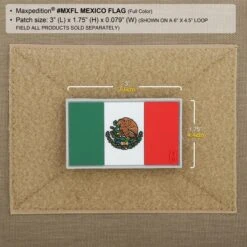 Mexico Flag Morale Patch 16 Mexico Flag Morale Patch -Bag Shop MXFLC2 detail