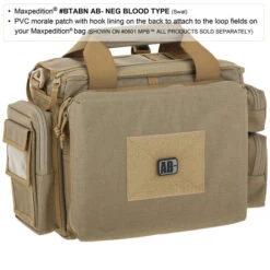 AB- Blood Type Morale Patch -Bag Shop btabns1 detail