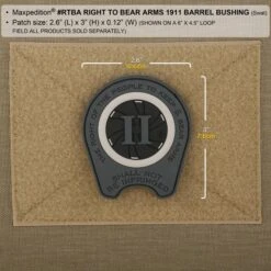 Right To Bear Arms 1911 Barrel Bushing Morale Patch -Bag Shop rtbas2 detail